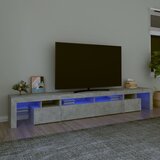 vidaXL TV ormarić s LED svjetlima siva boja betona 260x36 5x40 cm Cijene