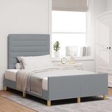 vidaXL Krevetna konstrukcija Svjetlosiva Konstruirano drvo 120 x 190 cm | shoptok.hr