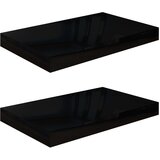 Maison Chic 2 kosi Lebdeče Stenske Police - Viseče police sijaj črne 40x23x3,8 cm MDF, (21793635) Cene
