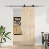 vidaXL Komplet opreme za drsna vrata 213,5 cm jeklo črne barve | Shoptok.si
