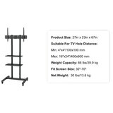 SucceBuy TV stojalo, višinsko nastavljivo, mobilno z dvojno pladnjem, 32-70 in, (5000156800) | Shoptok.si