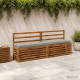 Jastučići za klupe - 2 dijela VUGHT 2 pcs 100% poliester Siva Slike