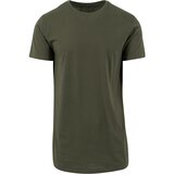 Build Your Brand Plus Size Long T-shirt in the shape of an olive | Shoptok.si