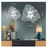 WALLXPERT dekorativni metalni zidni sat azalea v2 bela boja | ePonuda.com