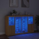  Komode s LED svjetlima 3 kom boja hrasta sonome | shoptok.hr