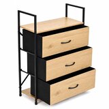 ModernHome LOFT komoda s 3 tekstilnimi predali 59 × 24 × 81 cm | Shoptok.si