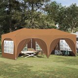  Zložljivi šotor za zabave 575 x 288 x 245 cm Bež Oxford tkanina, (5000248648) | Shoptok.si