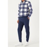 AC&Co / Altınyıldız Classics Men's Navy Blue Standard Fit Normal Cut 3 Thread Yarn Inner Fleece Cotton Comfortable Sweatpants. Cene