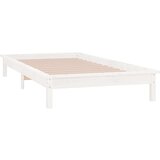  Okvir kreveta bijeli 75x190 cm za jednu osobu masivno drvo | shoptok.hr