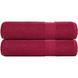 vidaXL Ručnici za tuširanje FROGN 2 kom Bordeaux 70x140 cm 360 gsm - Bordo 70 x 140 cm 2 | shoptok.hr