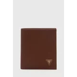 Guess Usnjena denarnica moški, rjava barva