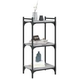  Regal za knjige s 3 razine siva boja hrasta 40x30x86 cm drveni | shoptok.hr