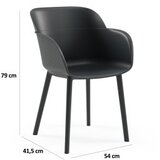 Hanah home set stolica Shell-P, 61x58x55 cm, 2 dijela, crna | Eponuda.ba