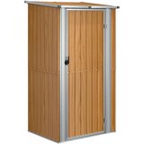  Vrtno spremište smeđe 118,5 x 97 x 209,5 cm pocinčani čelik | shoptok.hr