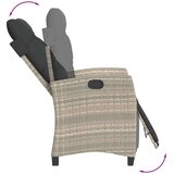  7-dijelni vrtni blagovaonski set od poliratana s jastucima sivi | shoptok.hr