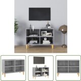 The Living Store TV omarica z lesenimi nogami betonsko siva 69,5x30x50 cm - TV Omarica, (21738369) | Shoptok.si