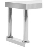 vidaXL Kuhinjski radni stol s policom 120x60x120 cm nehrđajući čelik | shoptok.hr