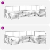  Set vanjskih sofa 6 pcs Bijela i svijetlosiva | Eponuda.com