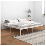  Okvir Za krevet od masivne borovine bijeli 200 x 200 cm | shoptok.hr