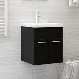 vidaXL Omarica za umivalnik črna 41x38,5x46 cm iverna plošča Cene