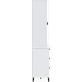  Visoka komoda VIKEN bijela 80 x 40 x 190 cm od masivne borovine | Shoptok.si