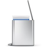 simplehuman Jeklen koš za smeti s pedalom v mat srebrni barvi 5 l – | Shoptok.si