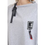 Kesi Oversize sweatshirt with asymmetrical sides in gray color | shoptok.hr