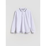 Reserved Pamučna polo-majica dugih rukava - bijela | shoptok.hr