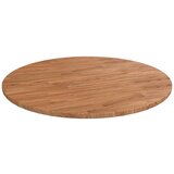 vidaXL Okrogla mizna plošča svetlo rjava Ø90x1,5 cm trdna hrastovina Cene