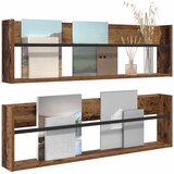  Polica za časopise s policom 2 pcs Staro drvo 100 x 12 x 30 cm | shoptok.hr