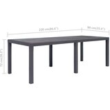  Vrtni stol smeđi 220 x 90 x 72 cm plastika s izgledom ratana | shoptok.hr