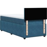 Box spring krevet s madracem plavi 90x200 cm baršunasti | shoptok.hr