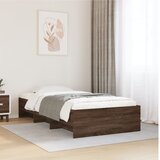 Maison Chic Posteljni okvir - Enojna postelja - Postelja za odrasle brez vzmetnice hrast 100x200 cm inženirski les-J7188, (21764174) | Shoptok.si