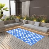 vidaXL Vanjski tepih plavo-bijeli 190 x 290 cm PP Cijene