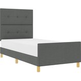  Krevetna konstrukcija Tamno siva 90 x 200 cm tkanina | shoptok.hr