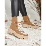 Resti Women's insulated trapper boots with sheepskin in camel Lery Walk | ePonuda.com