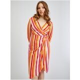 Orsay Red-Orange Ladies Striped Dress - Ladies Cijene