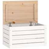  Škatla za shranjevanje bela 59,5x36,5x33 cm trdna borovina, (20671639) | Shoptok.si