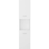 vidaXL Kopalniška omarica bela 30x30x130 cm iverna plošča | Shoptok.si