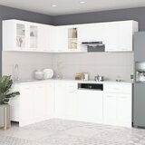  11-dijelni set kuhinjskih ormarića "Lyon" bijeli inženjerski drvo | shoptok.hr