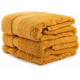  colorful - mustard mustard towel set (3 pieces) Cene