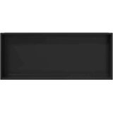 vidaXL Ničica za tuš Crna 75 x 30 x 9.5 cm Nehrđajući čelik | shoptok.hr