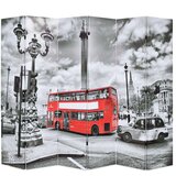 vidaXL Sklopiva sobna pregrada 228 x 170 cm slika londonskog autobusa | shoptok.hr