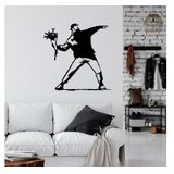 WALLXPERT Zidna dekoracija Banksy Metal 01, 69x70 cm, 1,5 mm, Crna | Eponuda.ba