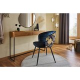 MID.YOU NASLANJAČ, les, kovina, tekstil črna, zlate barve | Shoptok.si