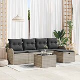  Sjedeća garnitura za vrt 6 kom. Poli ratan Crna 55 x 55 x 37 cm | shoptok.hr