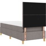  Postelja z vzmetnico z vzmetnico Taupe 90 x 190 cm blago, (5000128504) | Shoptok.si