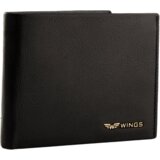 WINGS Muški novčanik od prave kože crne boje | shoptok.hr