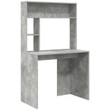  Stol s policom Betonski sivi 91 x 50 x 149 cm Konstruirano drvo | Eponuda.com