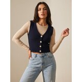 Sinsay Pamučni prsluk s ukrasnim gumbima | shoptok.hr